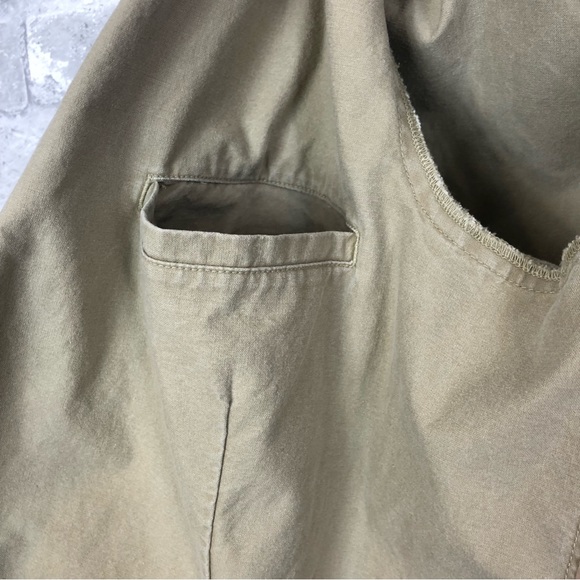 LL Bean Khaki Cotton Sport Coat 42R Tan Cotton Two Button Blazer - Picture 11 of 15